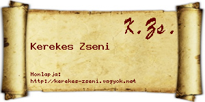 Kerekes Zseni névjegykártya